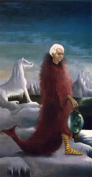 painting of max earnst with a white ghostly horse