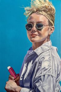 Emily with Pink Inhaler