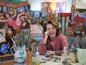 Mary Liddel in her studio