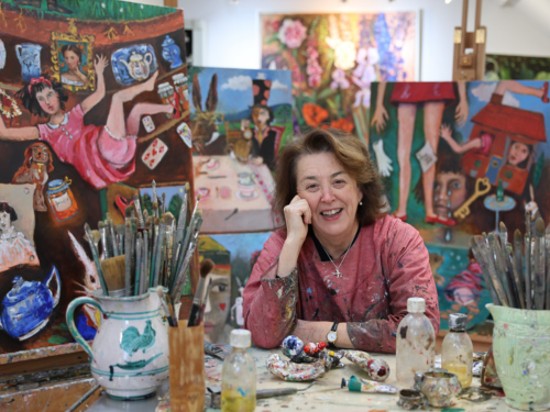 Mary Liddel in her studio