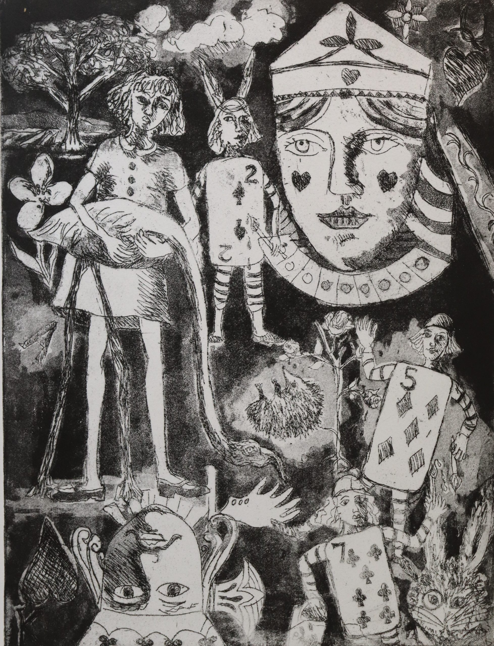 The Croquet Match Etching